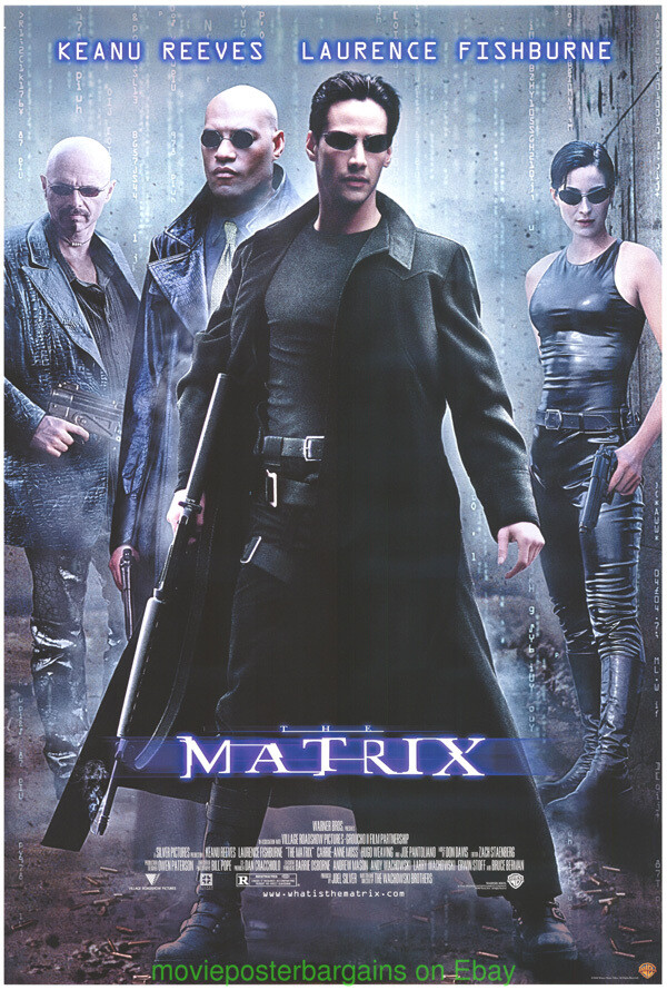THE MATRIX MOVIE POSTER 27×40 ORIGINAL MINT !! RARE VIDEO ONE SHEET KEANU REEVES