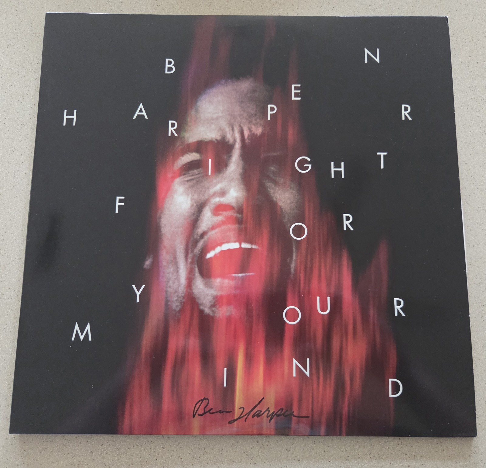 Ben Harper Signed Fight For Your Mind RSD Vinyl Red And Green Records #1983