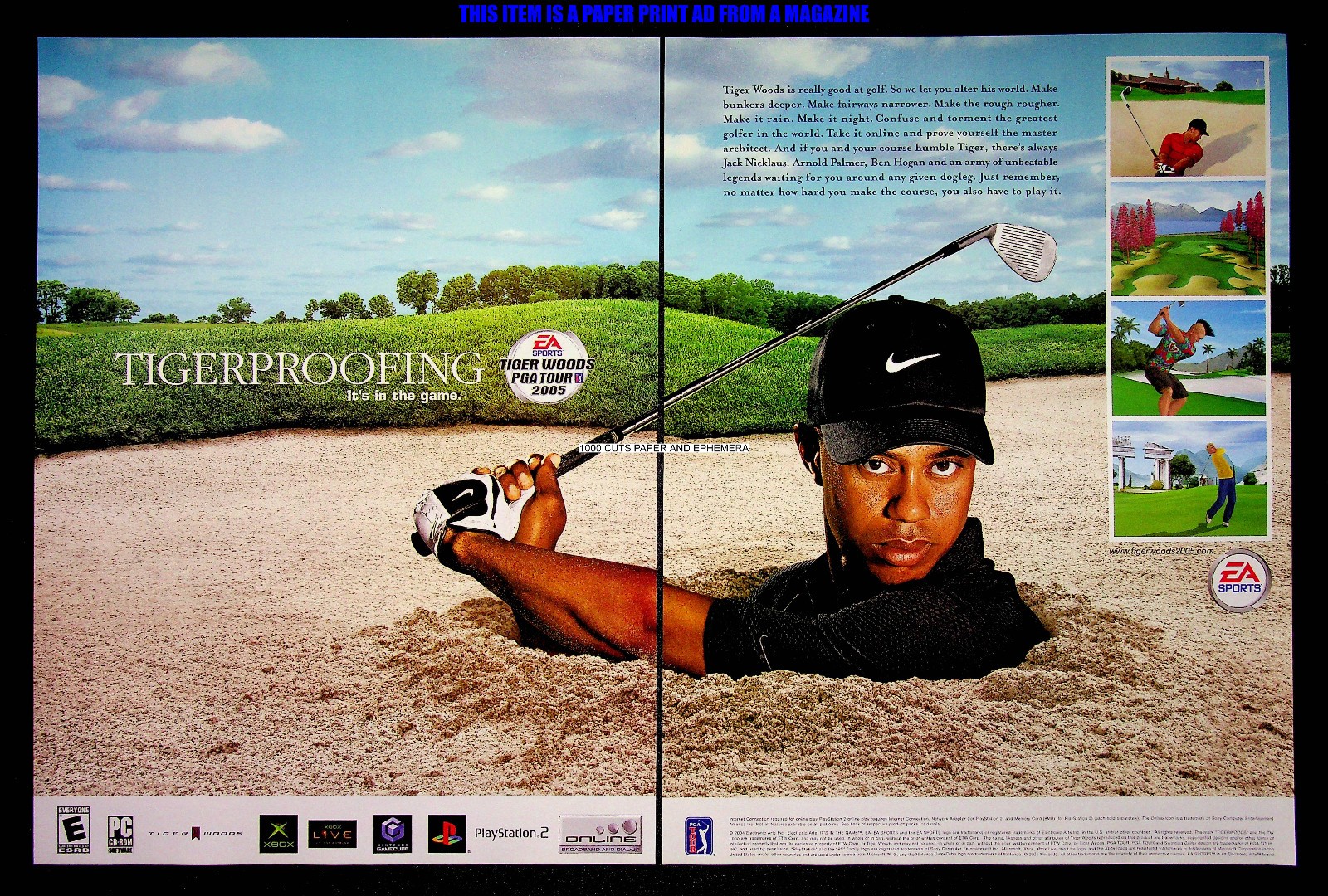 Tiger Woods PGA Tour 2005 EA Sports 2004 Trade Print Magazine Ad Poster ADVERT