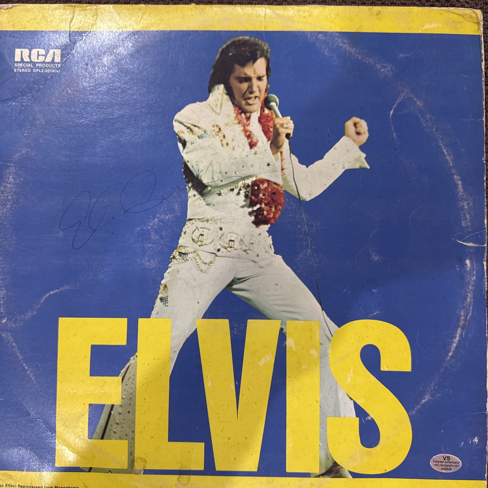 elvis presley signed album Comes W COA