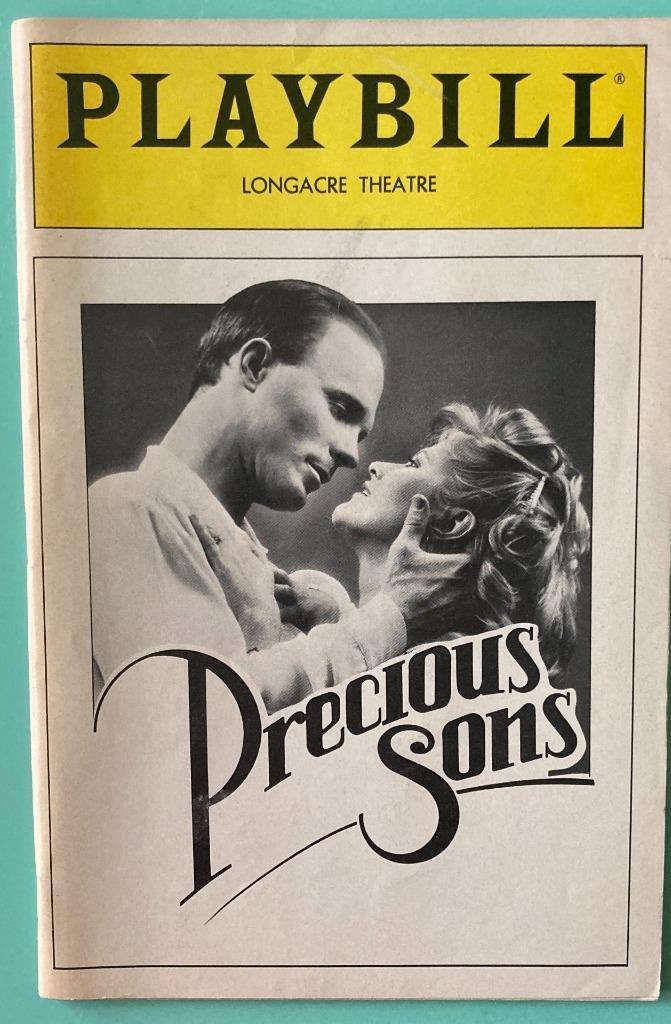 Playbill Precious Sons Anthony Rapp Ed Harris Judith Ivey Kelly Bishop 3/1986