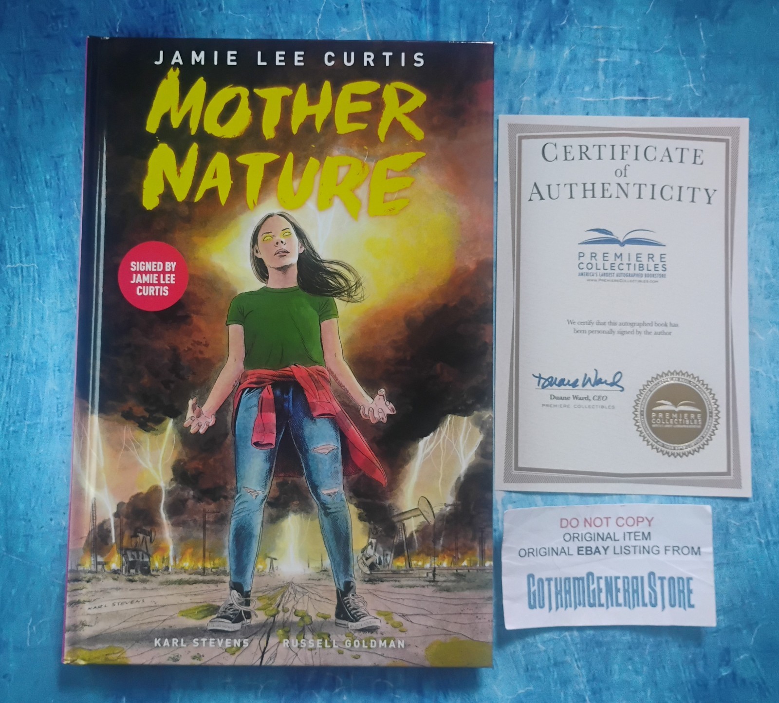 Jamie Lee Curtis +2 Hand Signed Autograph Book COA Mother Nature NO US TARIFFS