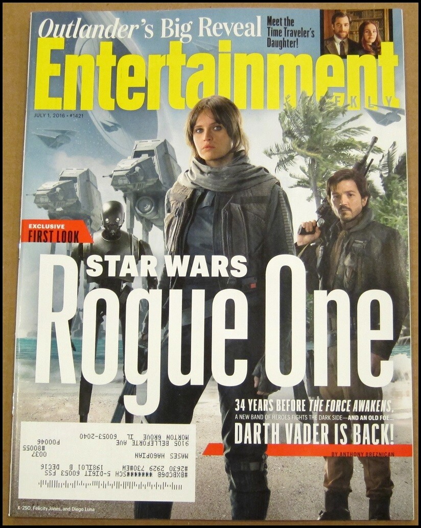 7/1/2016 Entertainment Weekly Rogue One Star Wars Felicity Jones Diego Luna