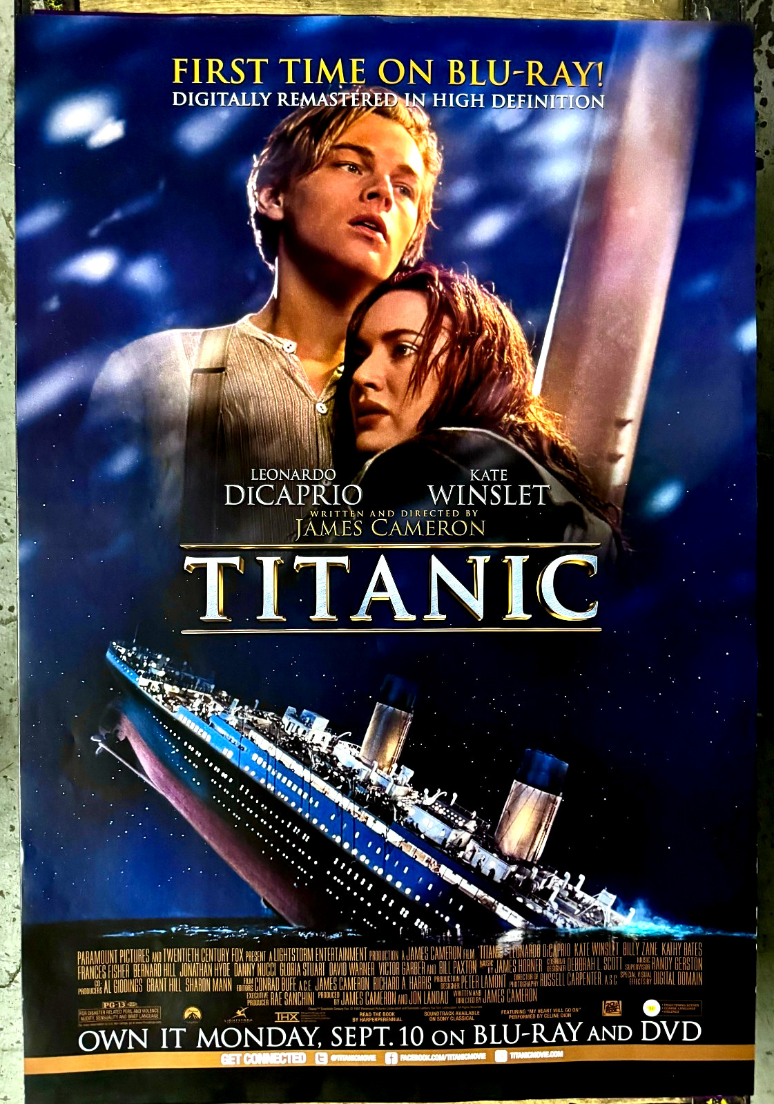 Titanic the Movie – Video Store Movie Poster – NEW – Original – 27″ x 40″ – READ