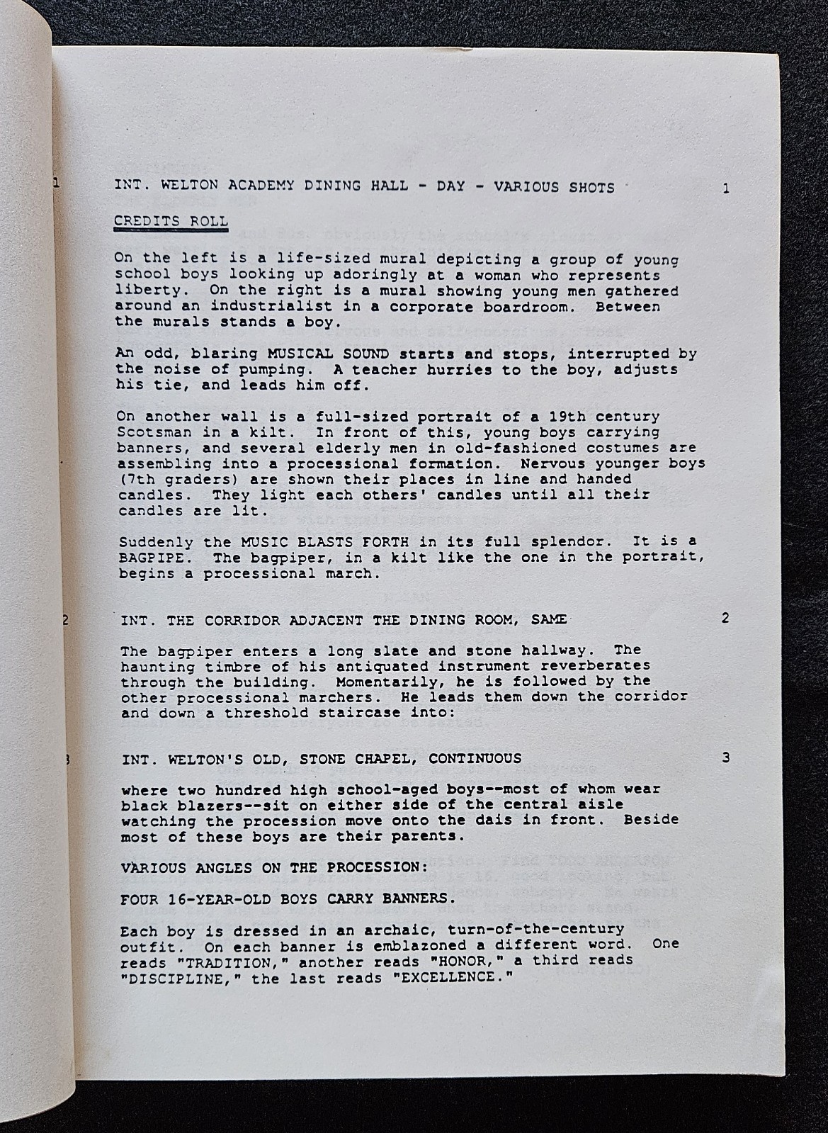 DEAD POETS SOCIETY Original 1988 Studio Film Script Revised Third Draft Schulman