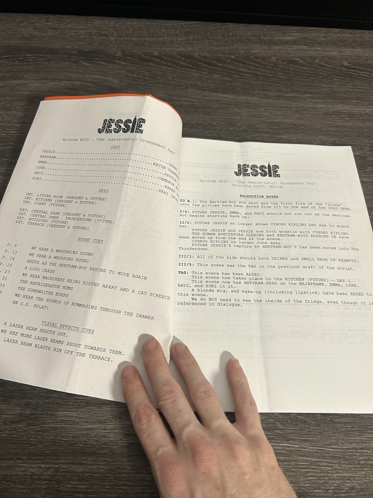 Disney Jessie Orignal Script Shooting Draft The Jessie-nator 2013