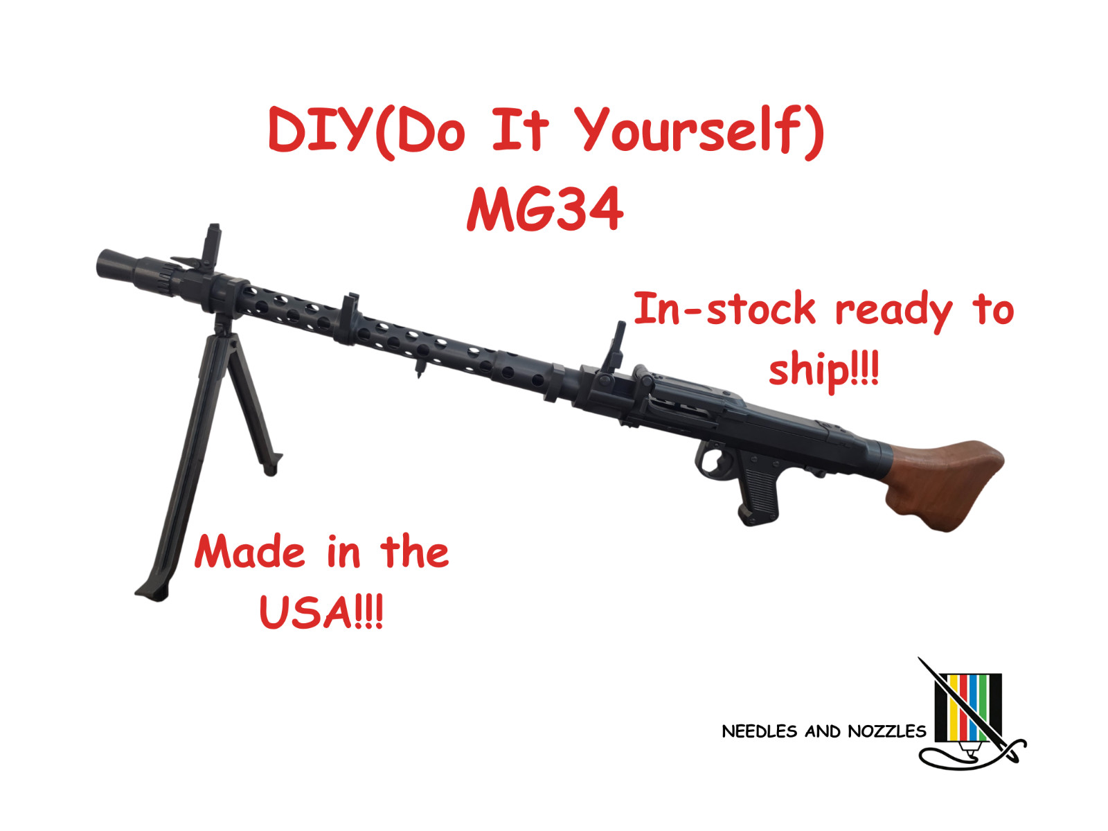 DIY MG34 replica | PARTS ONLY | 3d Printed Parts only | Non-functional