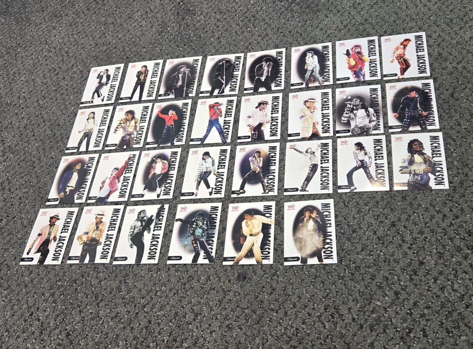 Michael Jackson BAD World Tour Keepsake Cards Complete Base Set 1 – 30