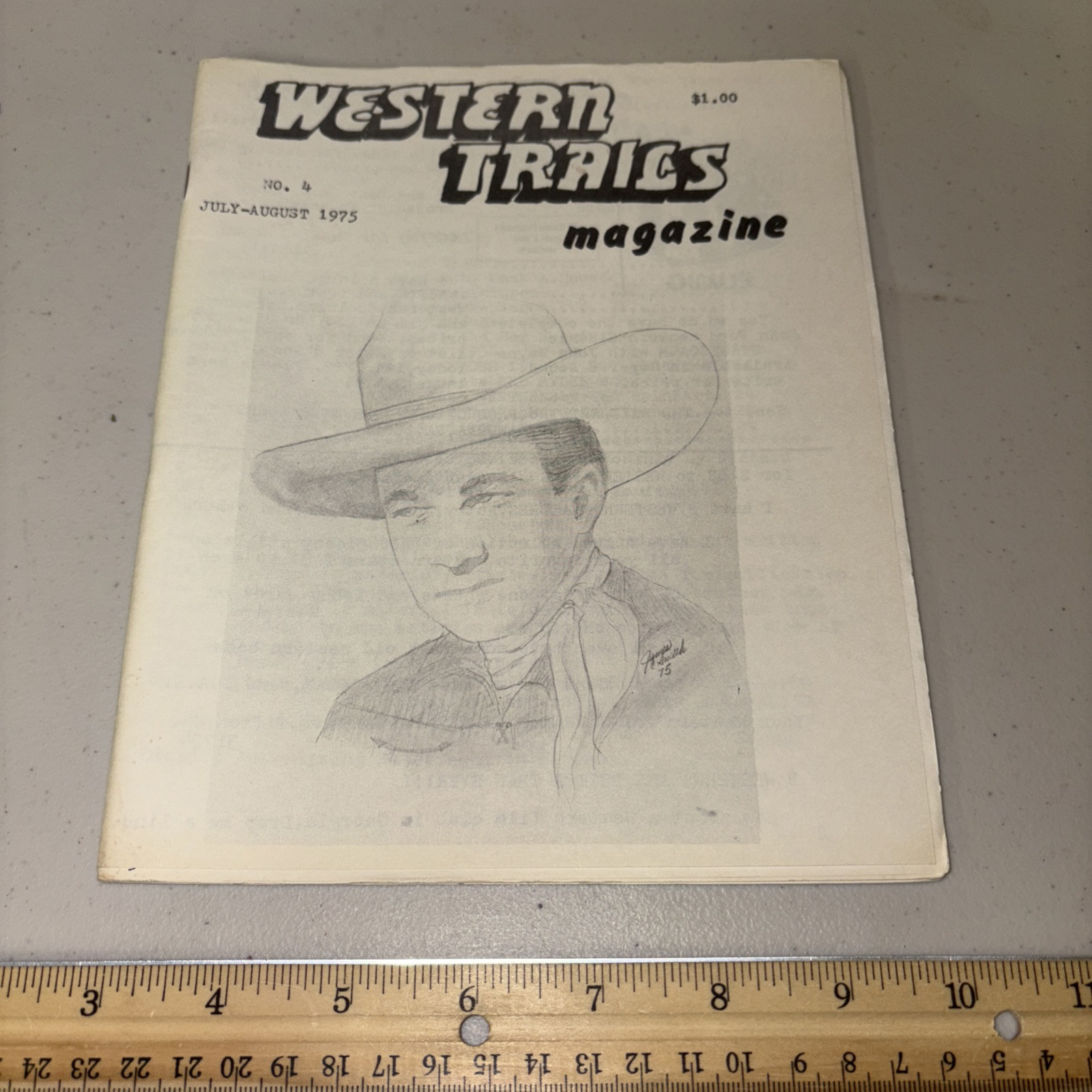Issue 4 Western Trails Magazine: Tex Ritter Cowboy Films 1975 Vintage John Ford