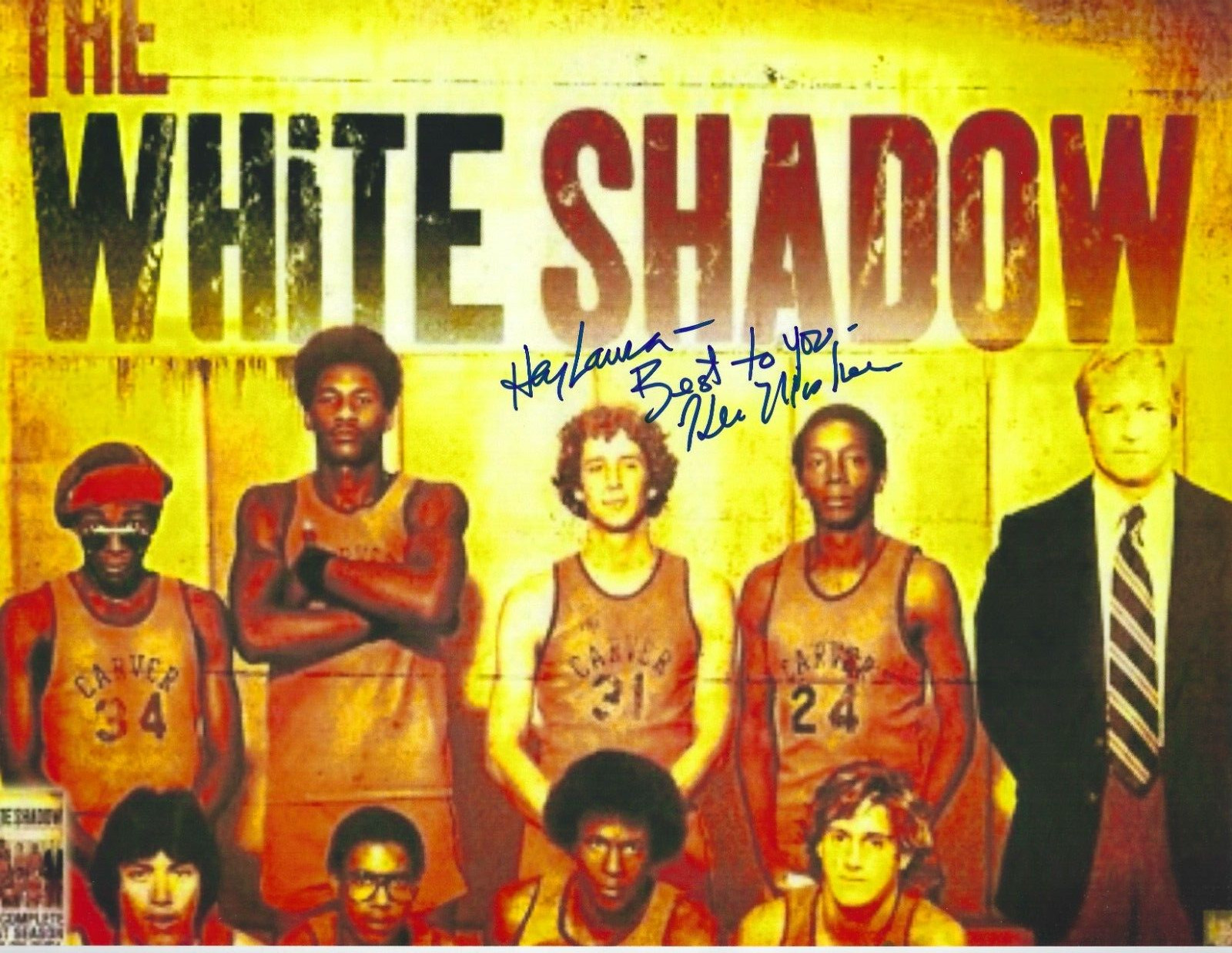 KEN MICHELMAN Signed 8.5 x 11 Photo THE WHITE SHADOW Basketball GOLDSTEIN