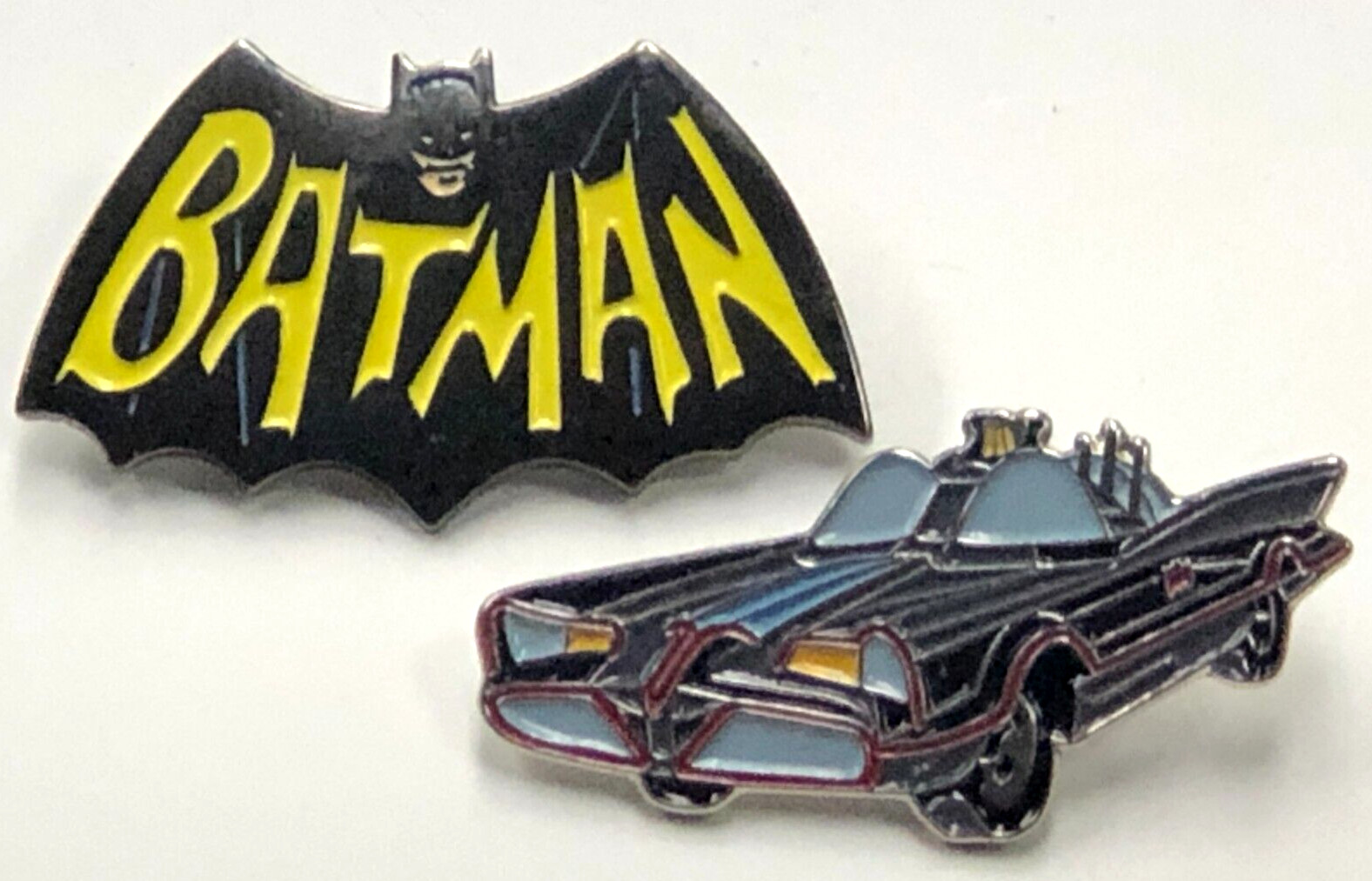 BATMAN 1966 TV Series Metal Lapel Pin set (Adam West & Burt Ward)