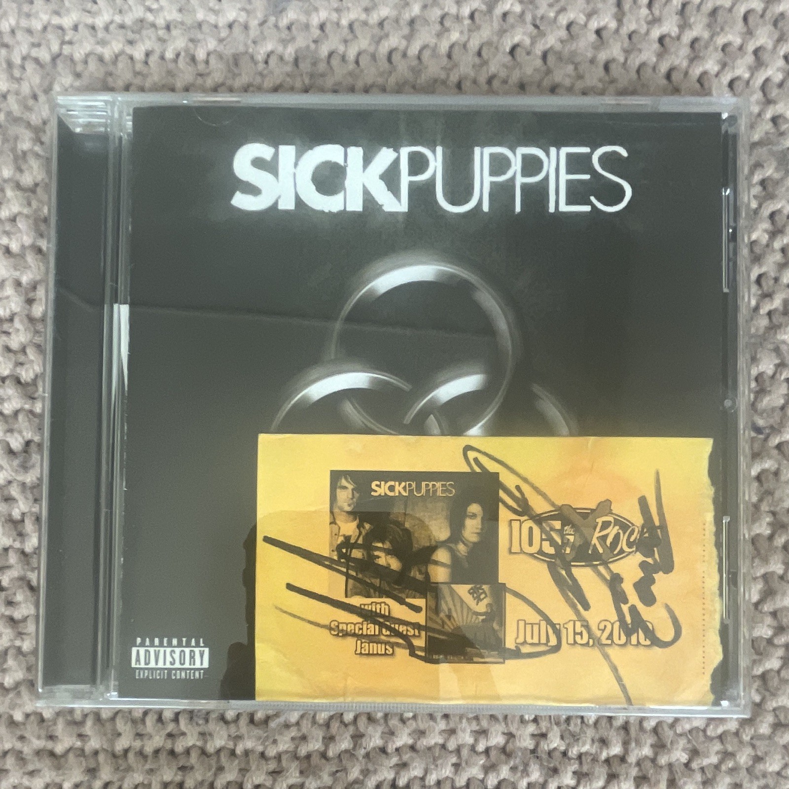 Sick Puppies Tri-Polar CD & Signed Ticket July 15 2010