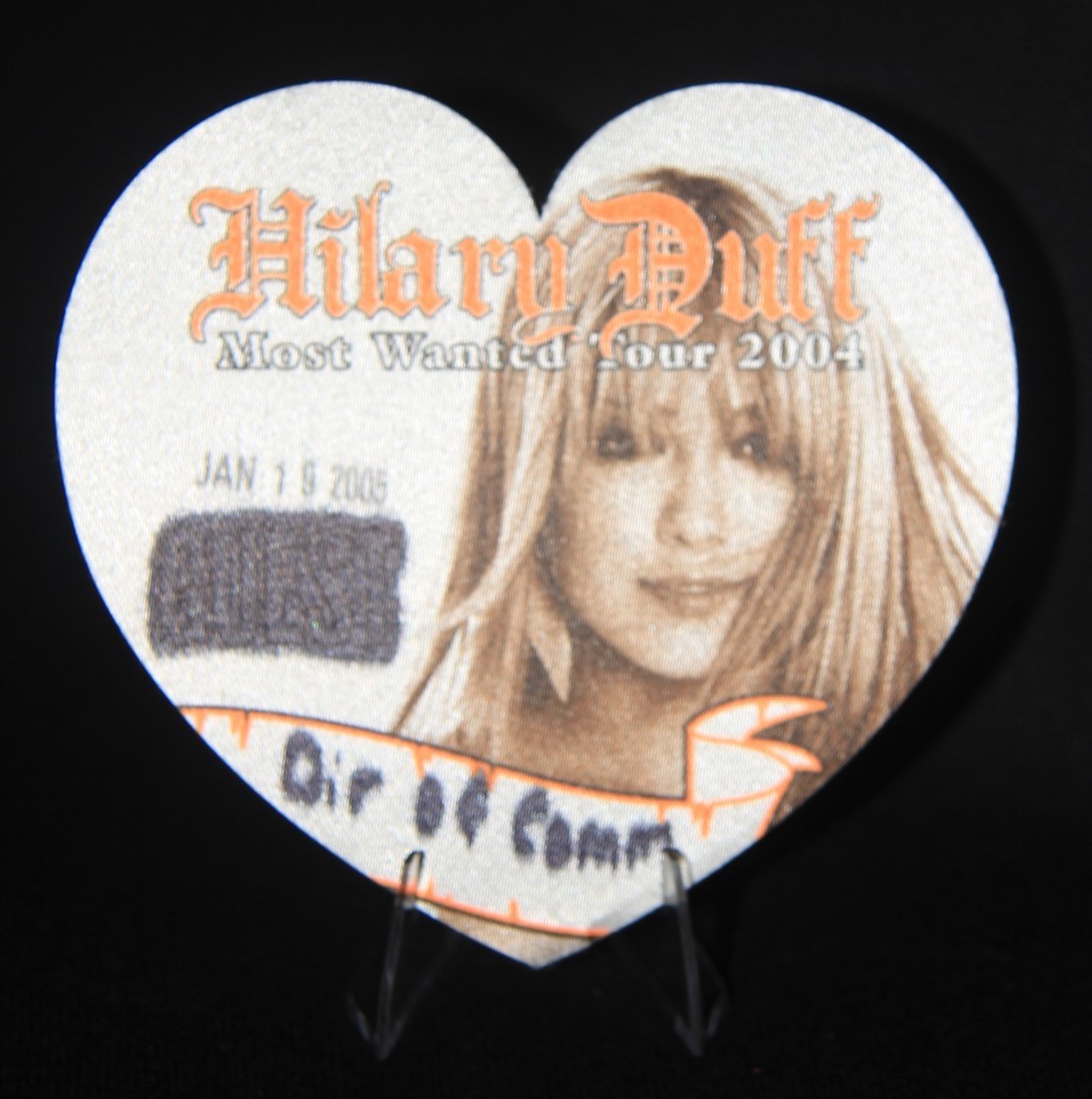 Hilary Duff 2004 Most Wanted Tour Satin Backstage Pass Director Communications