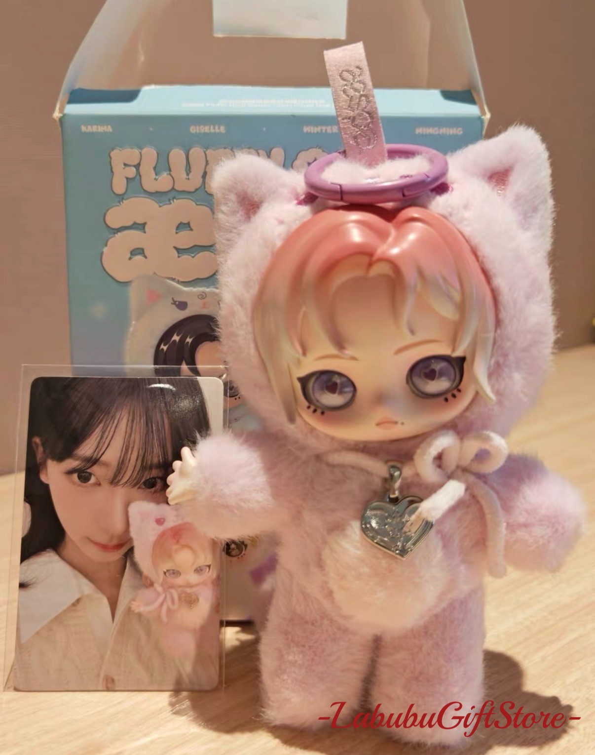 Aespa KARINA POP MART BLIND BOX FLUFFY OFFICIAL JELLY PLUSH DOLL HIDDEN VER #KPG