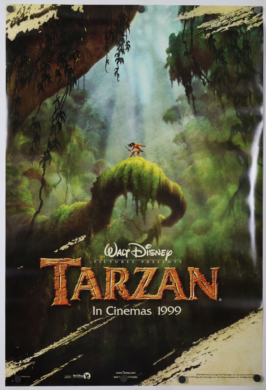 Tarzan – original DS movie poster D/S – 1999 – Disney Animation – great image!