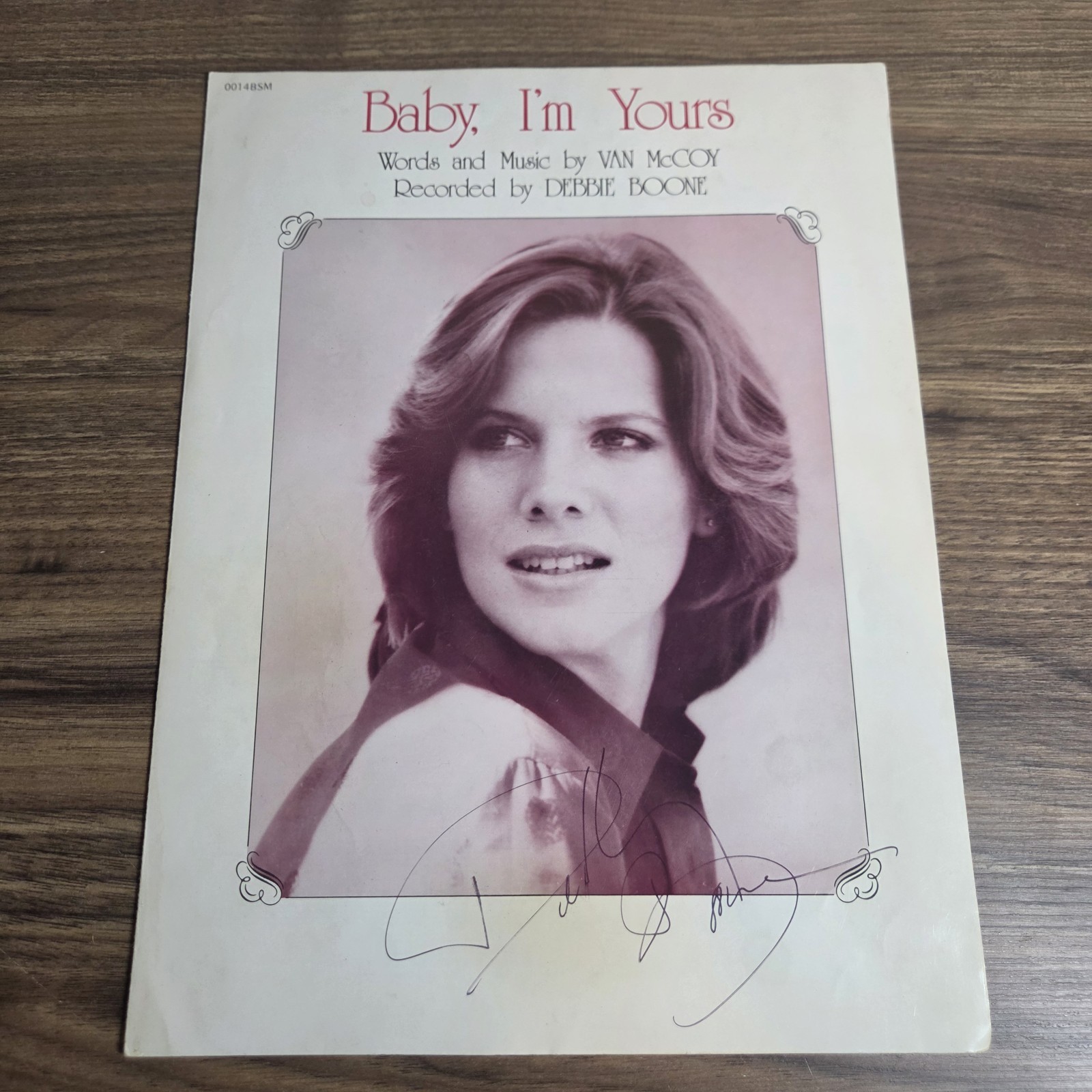 DEBBY BOONE Signed Baby I’m Yours Lyric Sheet Music