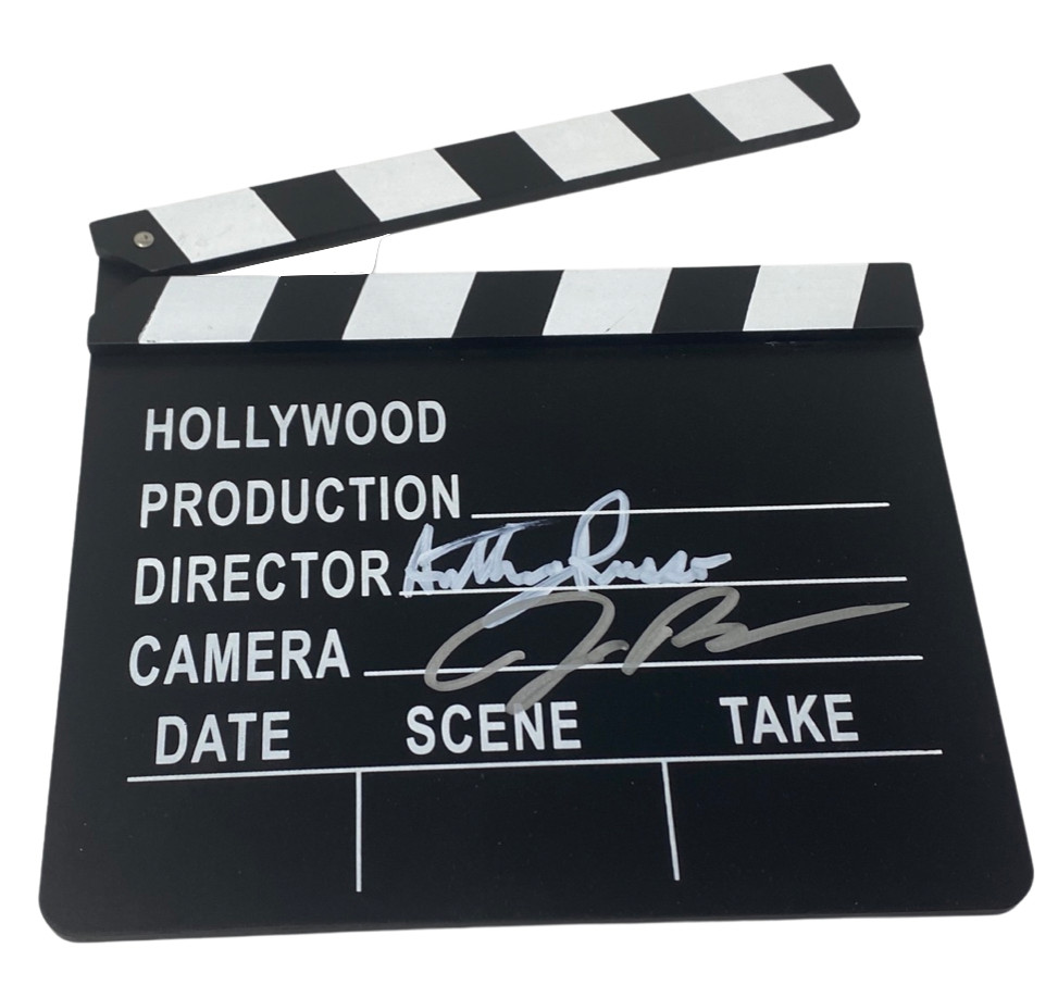 Joe & Anthony Russo Signed Director’s Clapboard Avengers Endgame Beckett COA