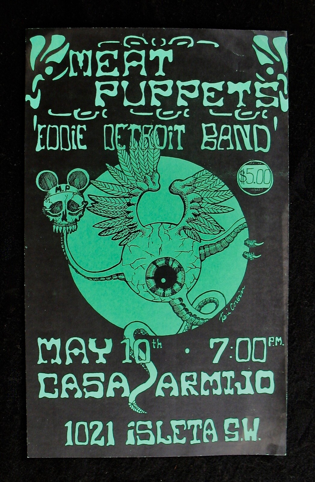 MEAT PUPPETS-Mint & Rare 10×17 Concert Promo Poster-Punk Rock-Psych Rock