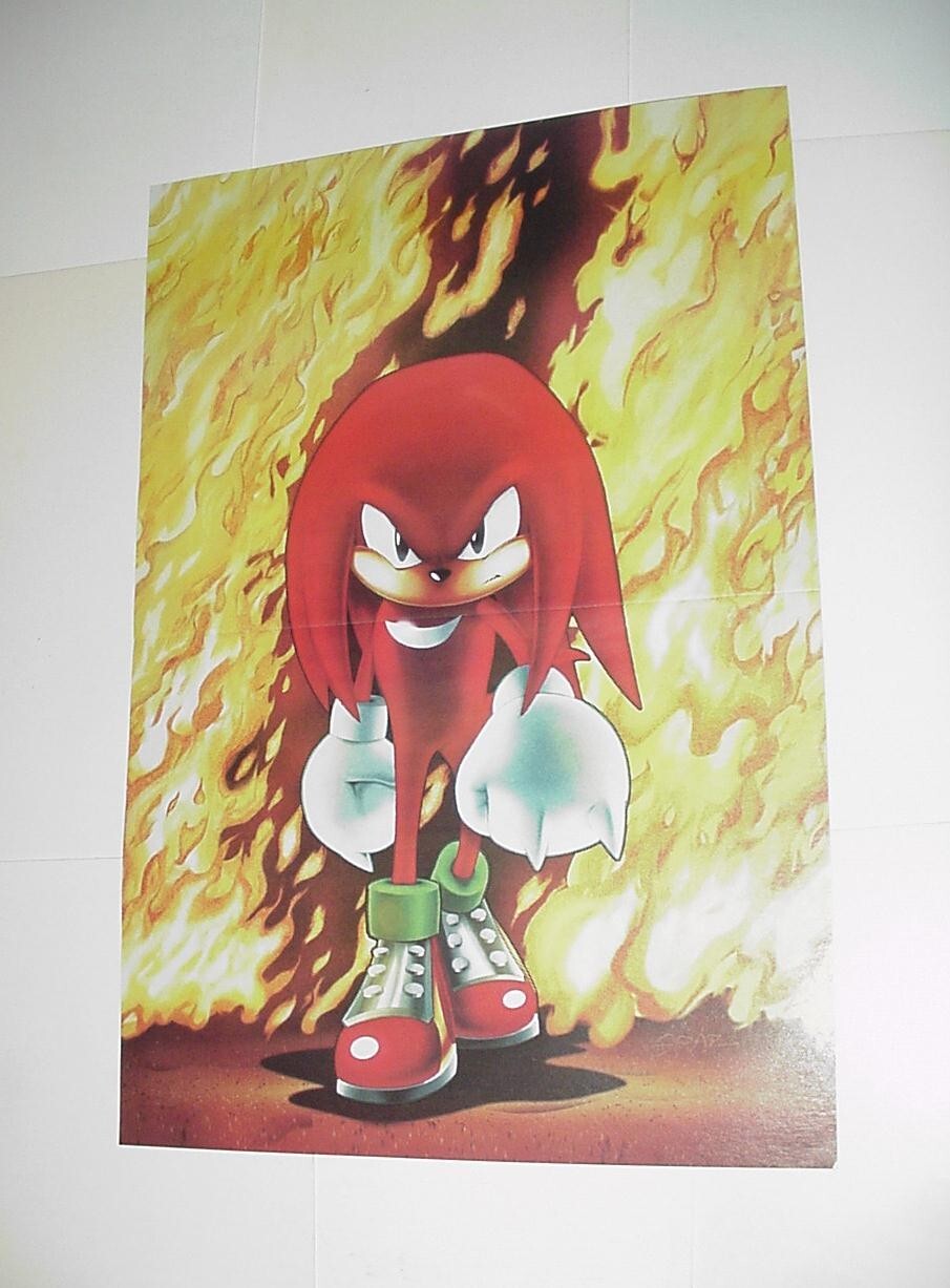 Knuckles the Echidna Poster # 2 Fire Sonic Hedgehog Movie 3 Paramount+ Series x