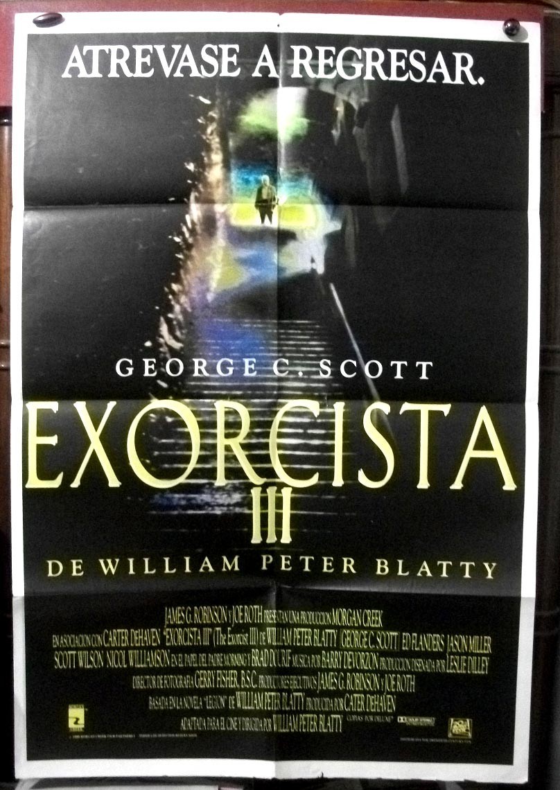 GEORGE C SCOTT WILLIAM PETER BLATTY orig1SH movie poster 1990 THE EXORCIST III