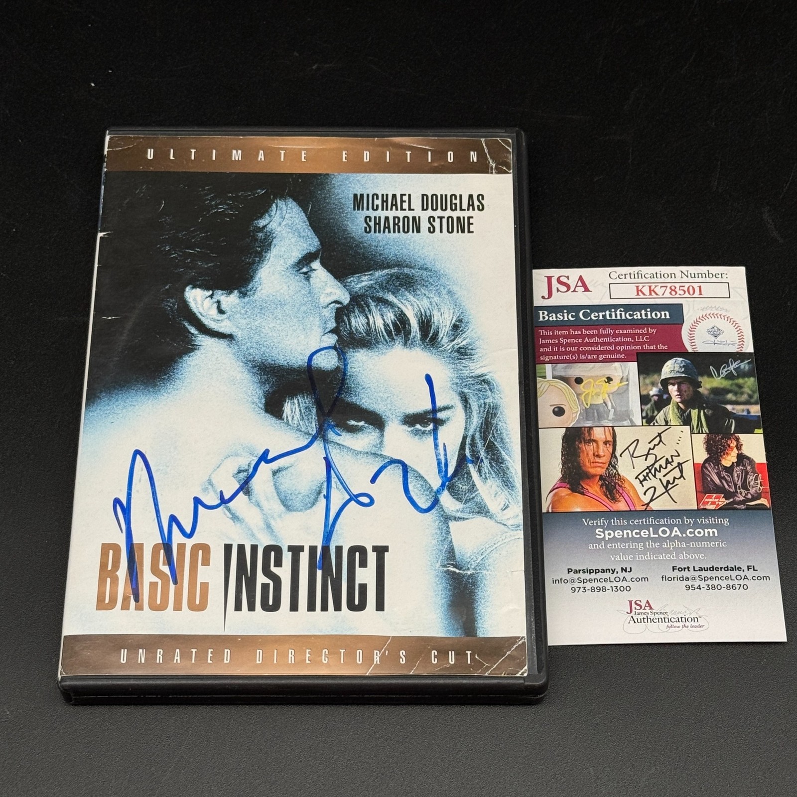 Michael Douglas Signed Basic Instinct DVD Cover – JSA Certified Autograph – COA