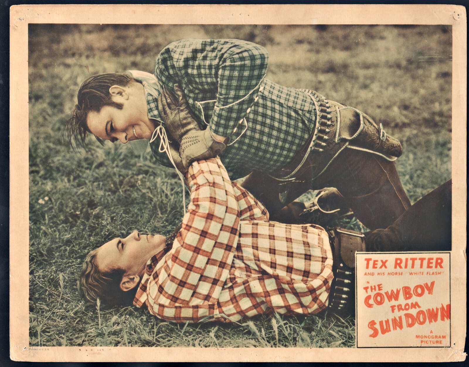 Tex Ritter The Cowboy from Sundown Western Movie Lobby Card 1940 Monogram