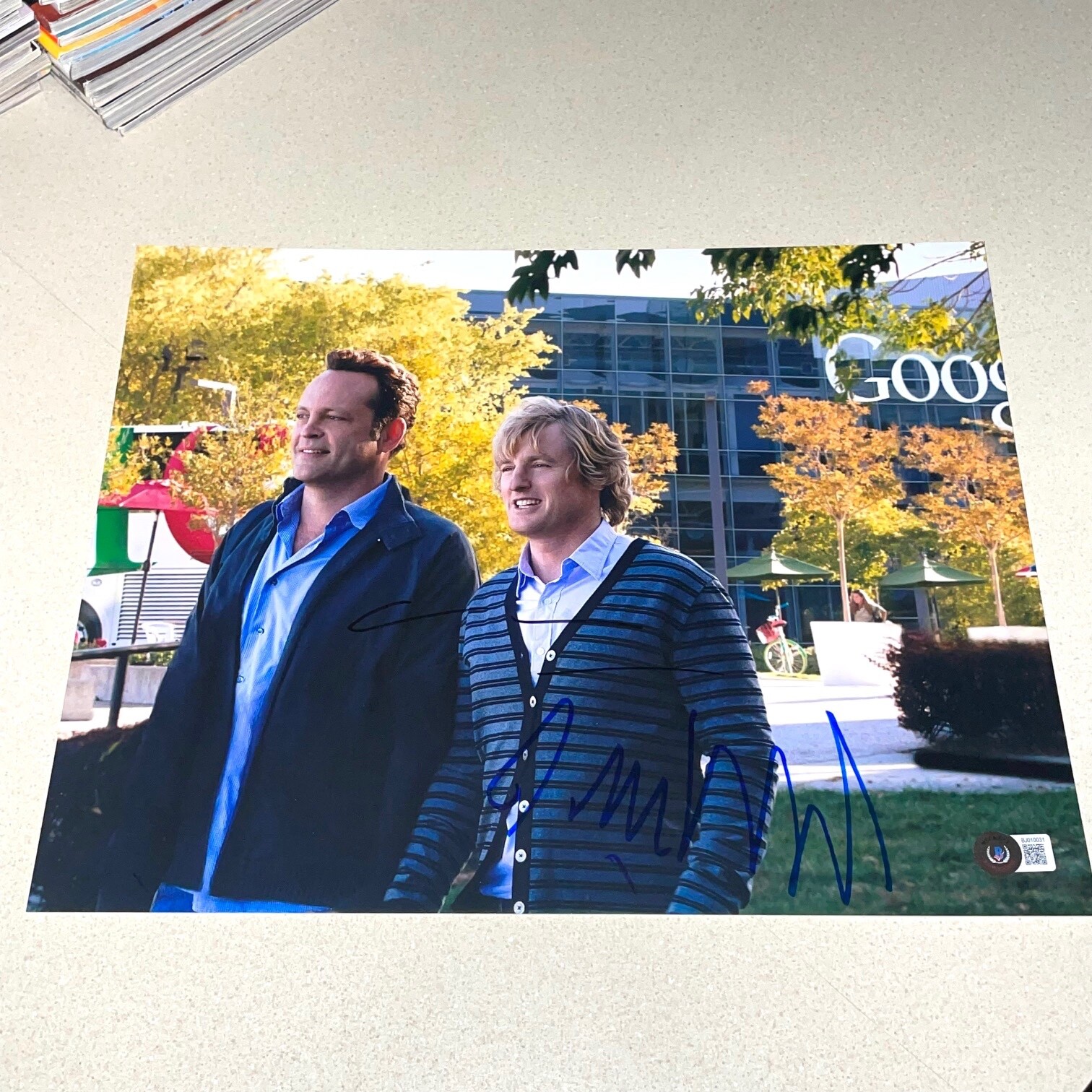 OWEN WILSON VINCE VAUGHN signed autographed 11X14PHOTO BECKETT BAS COA BJ010031