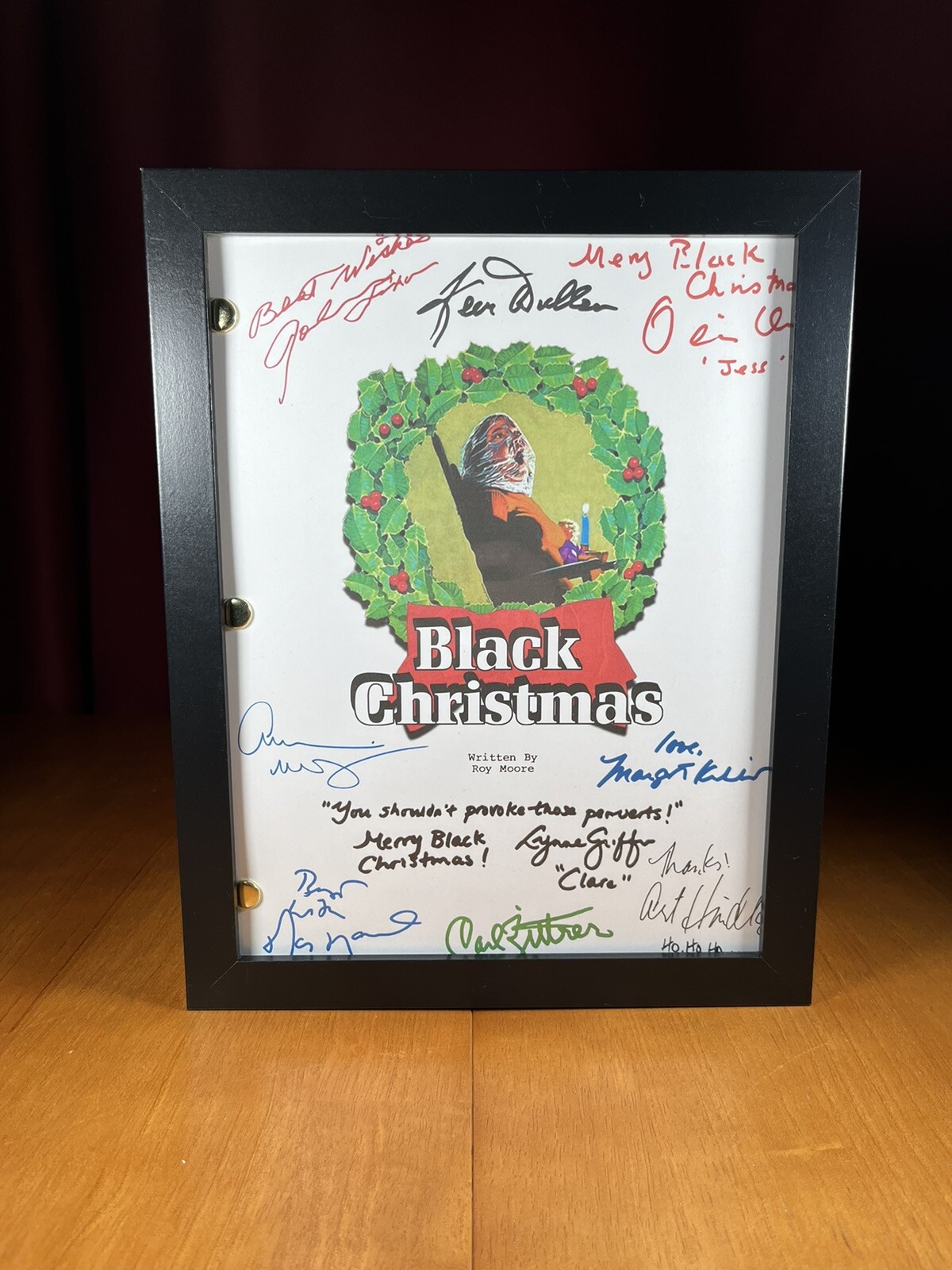 Black Christmas Script Signed- Autograph Reprints- 160 Pages