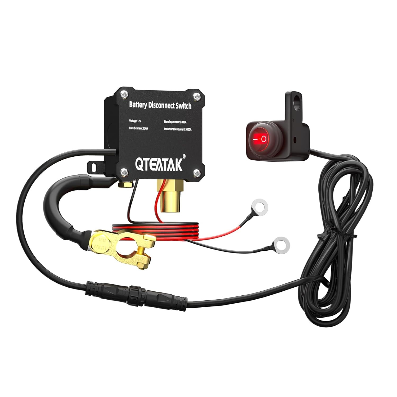 12V 250A Battery Disconnect Switch Kill Switch, Prevent Battery Drain for Car Tr