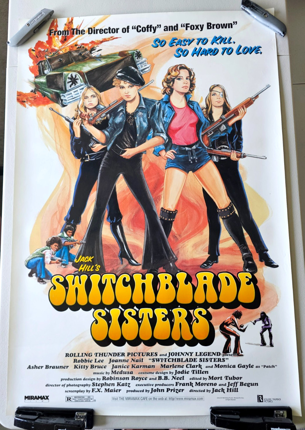 SWITCHBLADE SISTERS ORIGINAL ROLLED 27×40 MOVIE POSTER R1996 JOANNE NAIL R96