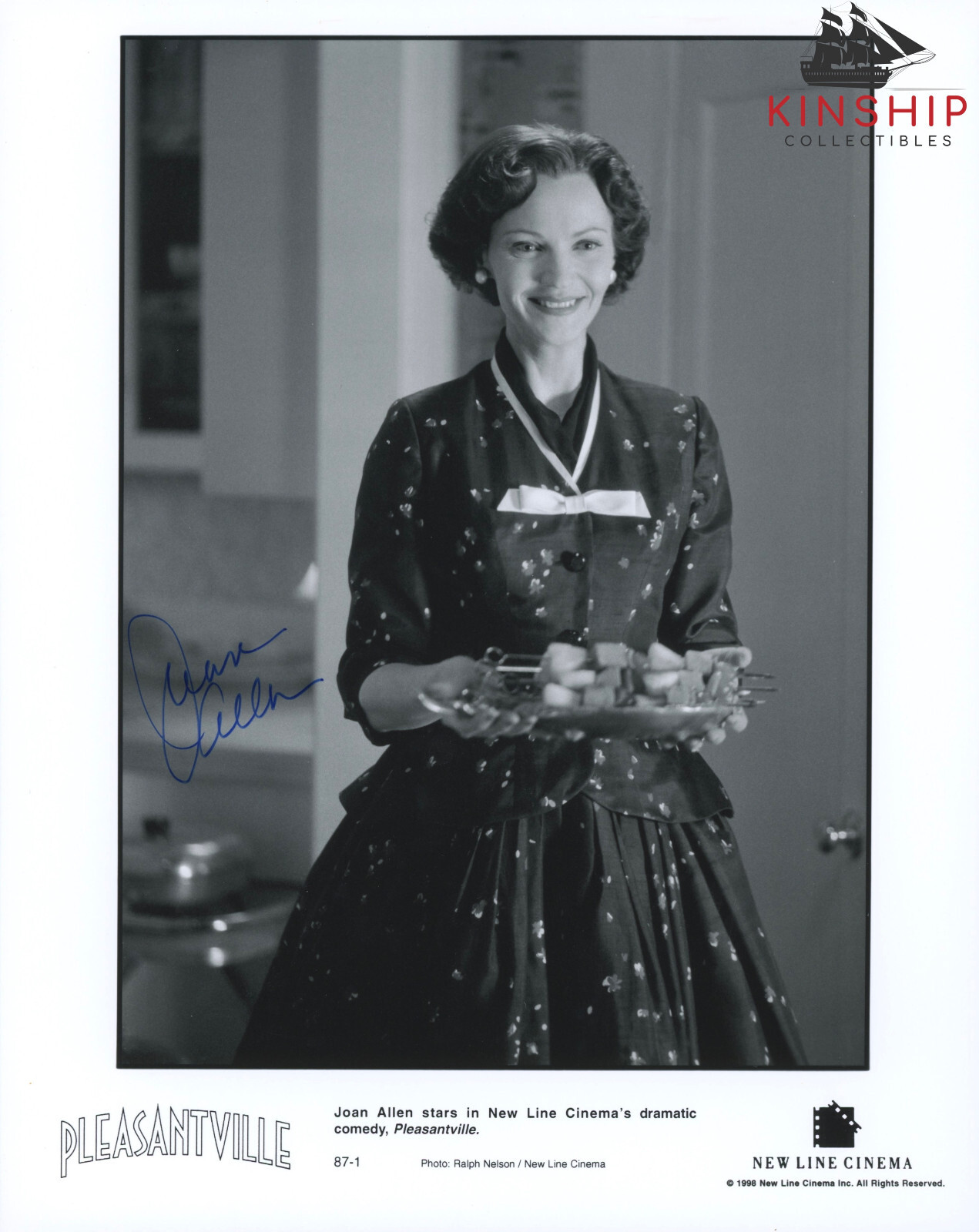Joan Allen signed 8×10 Pleasantville Promo Photo JSA COA Vintage Auto B1147