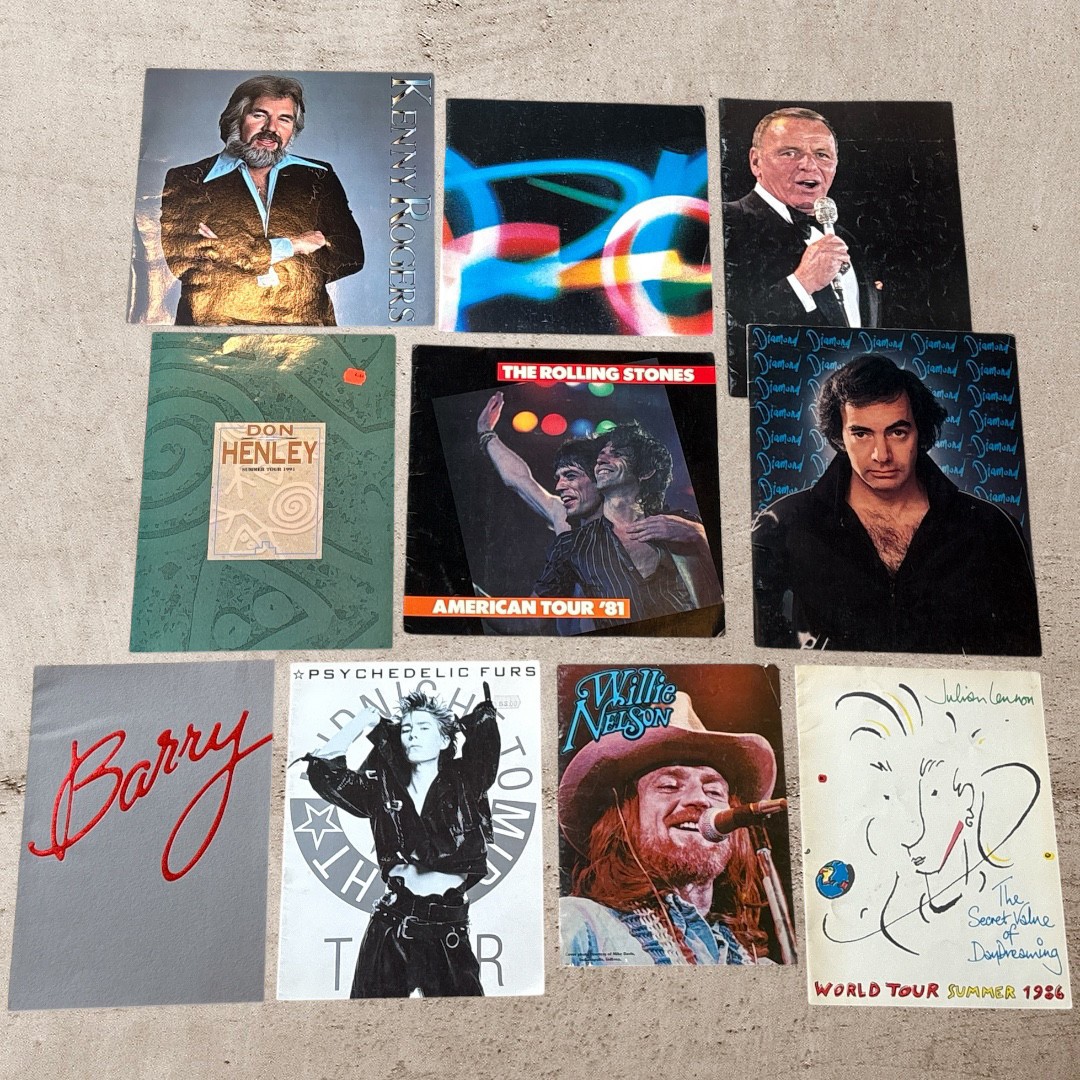 70s, 80s & 90s Original Concert Book Lot (10) Sinatra, Nelson, Diamond More!