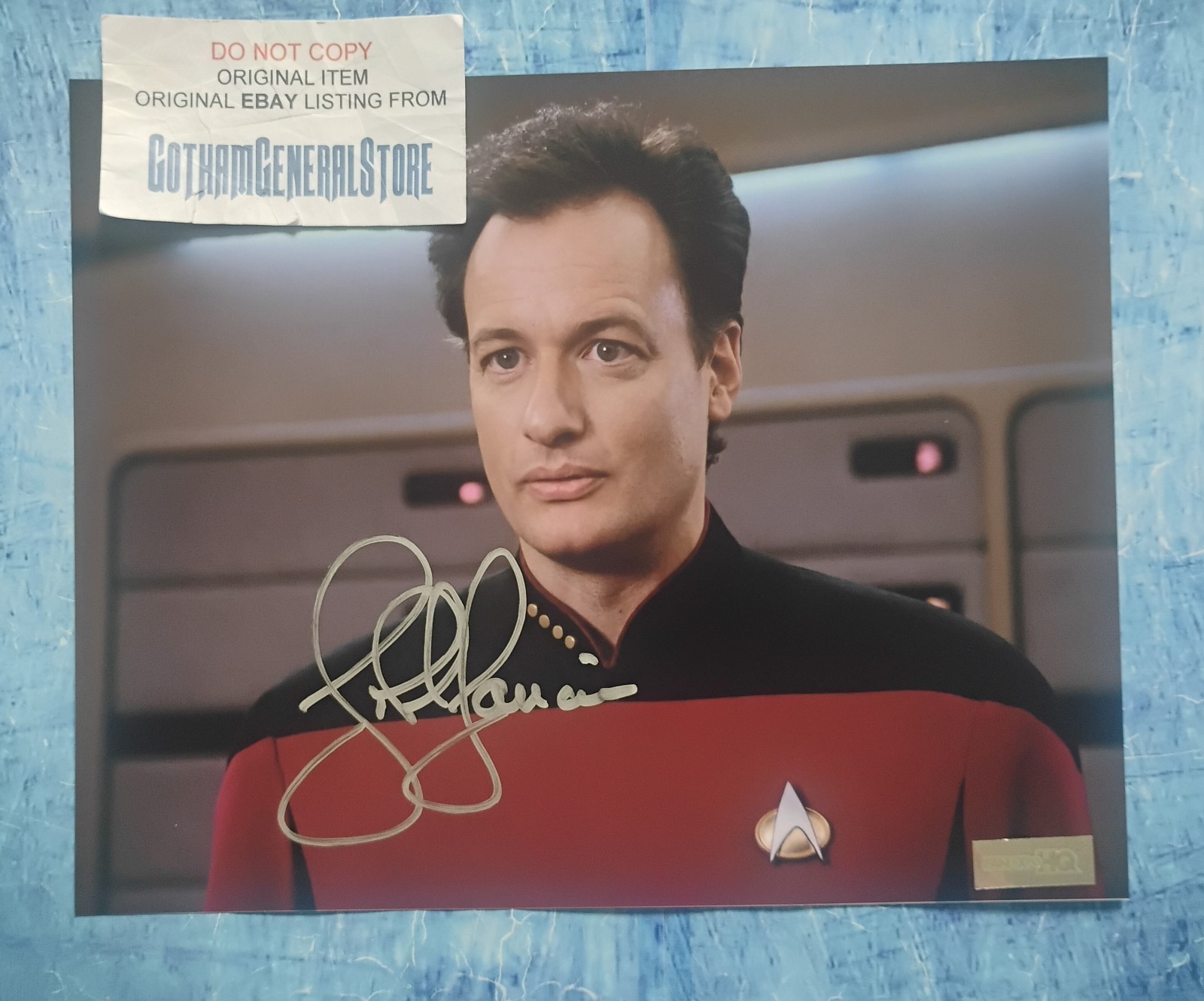 John De Lancie Hand Signed Autograph 8×10 Photo COA Star Trek NO US TARIFFS