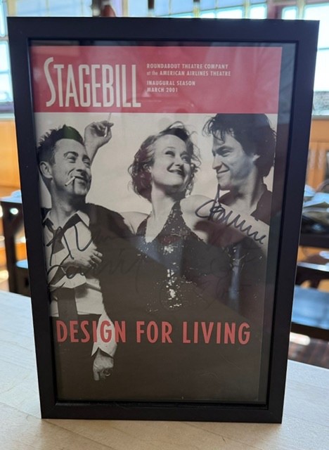 Design for Living Roundabout Theatre Playbill Signed and Framed