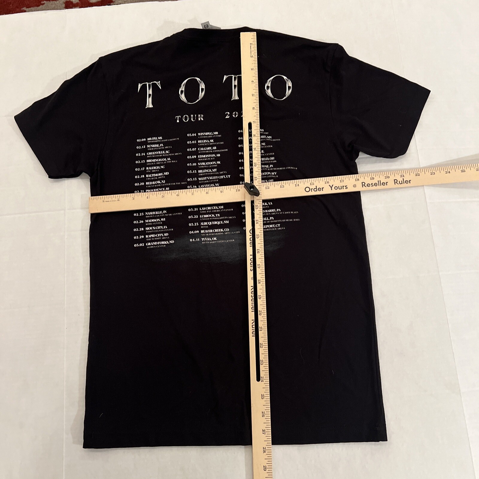 Rare Toto Band ‘Dogz Of Oz’ Concert Tour 2024 Shirt Small Black Jeff Porcaro New
