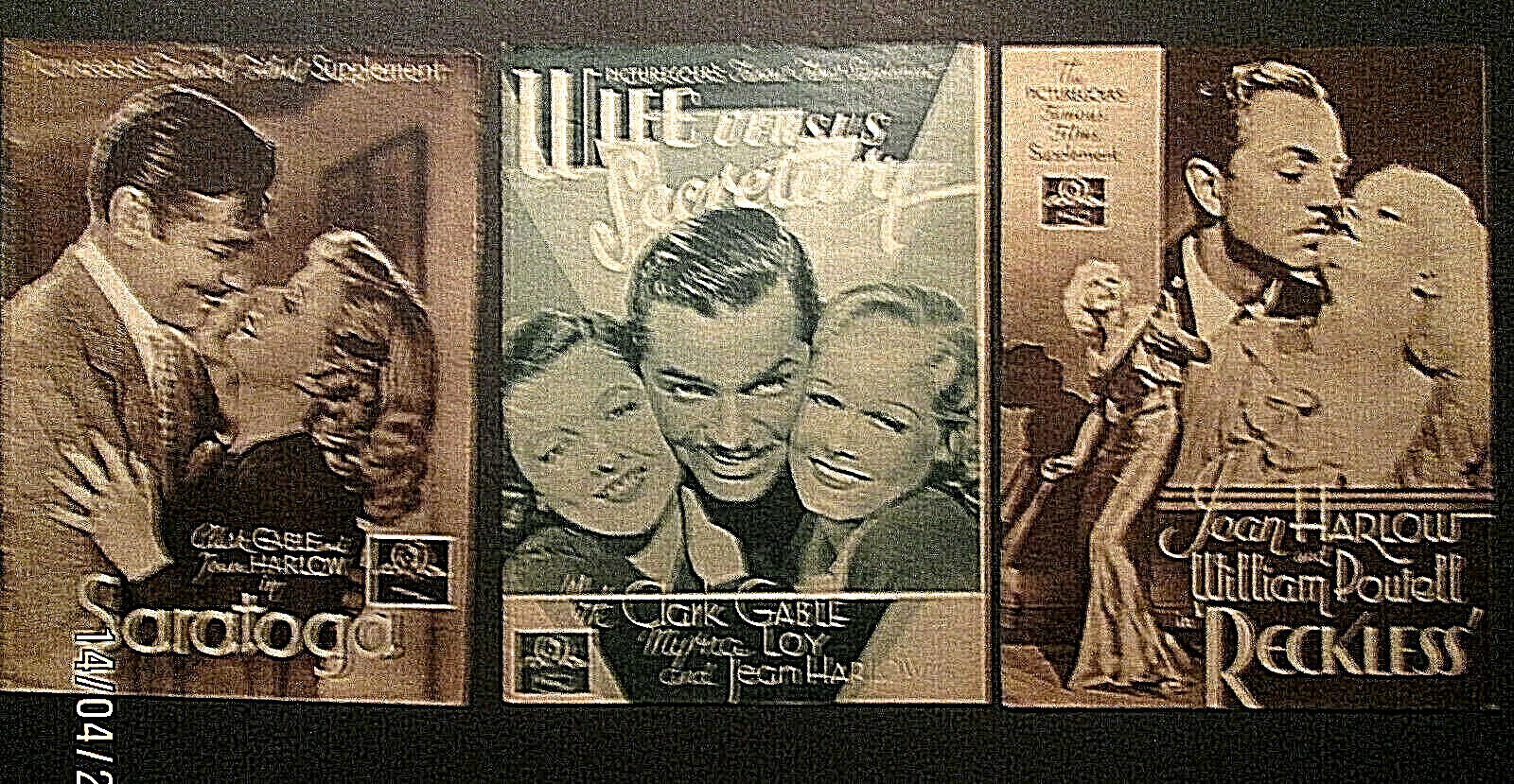 JEAN HARLOW : (EARLY 1930,S MOVIE PROGRAMS LOT) CLASSIC EARLY HARLOW FILMS