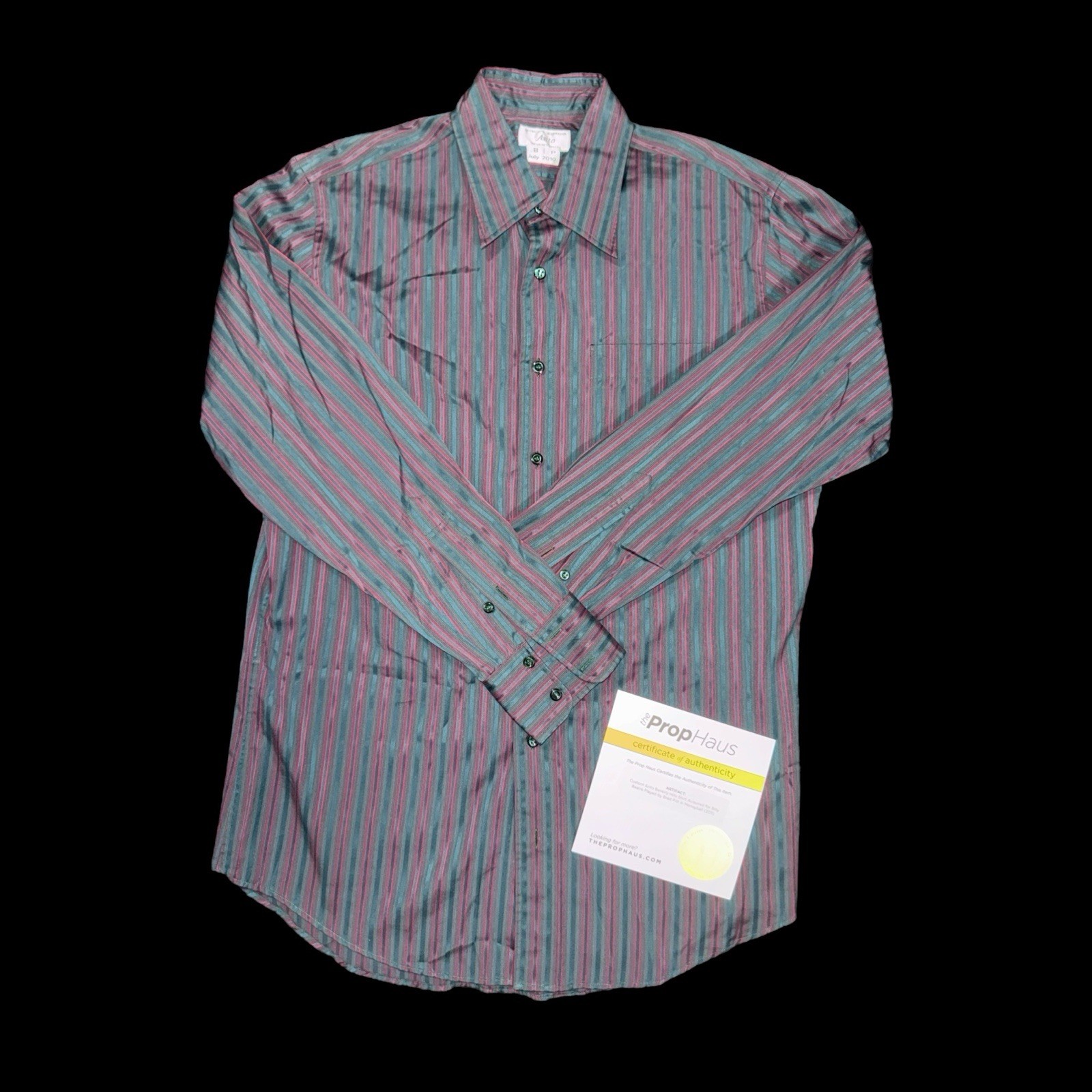 Moneyball Billy Beane Brad Pitt Custom Anto Shirt Original Movie Wardrobe COA