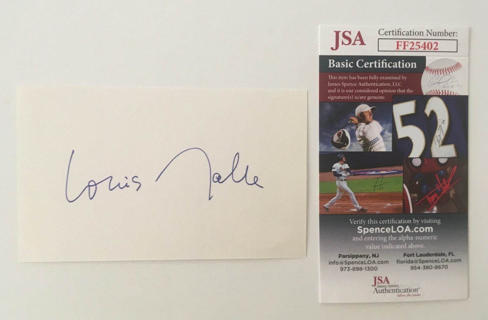 Louis Malle Signed Autographed 3×5 Card JSA Certified French Director Producer
