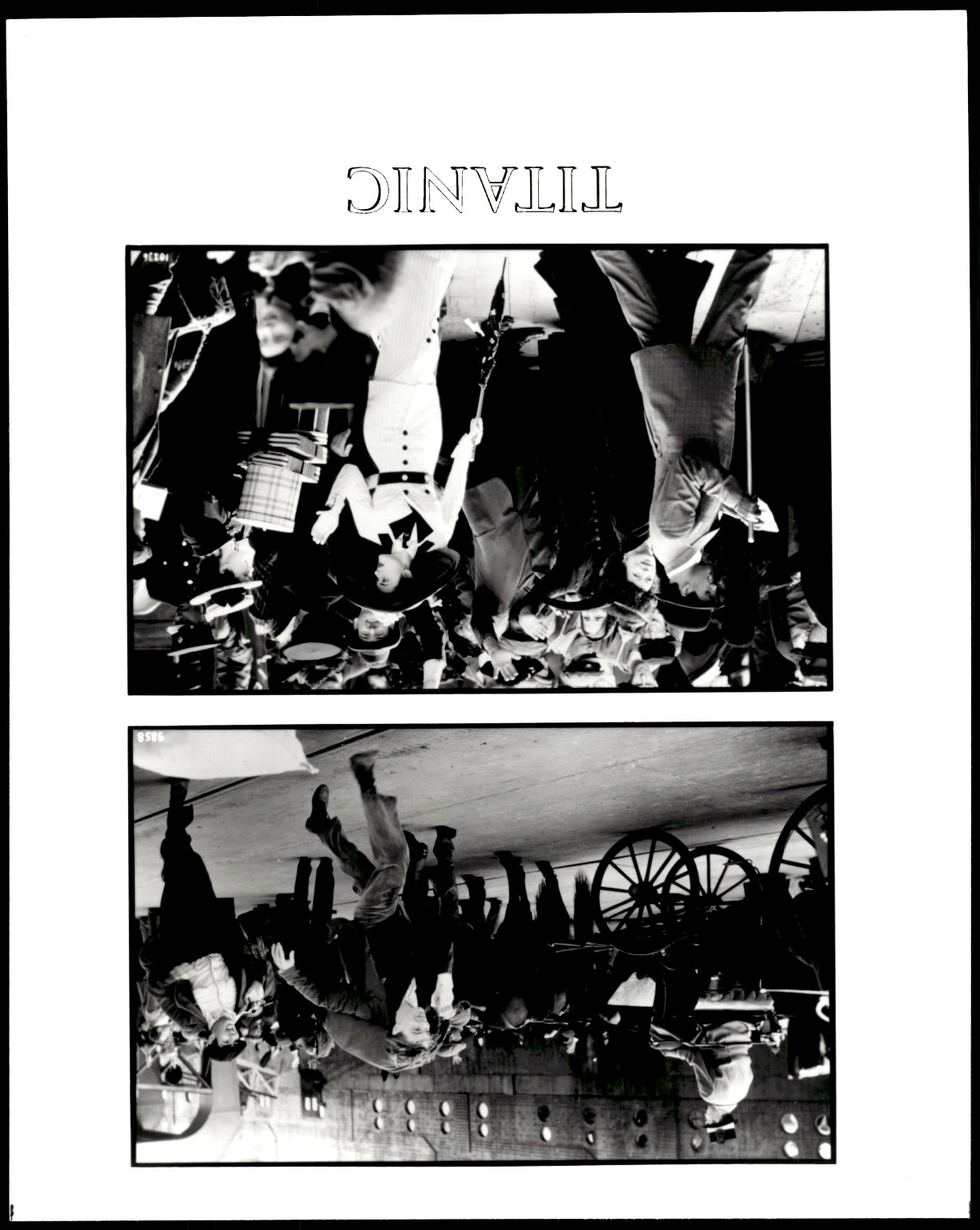 TITANIC Movie Film Cells Strip Black & White Memorabilia 2 Frames