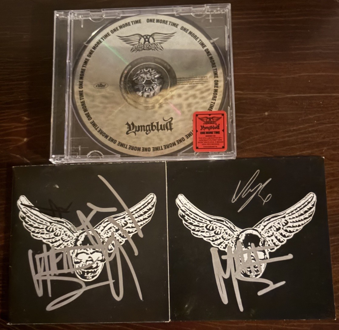 Aerosmith One More Time Signed /Autographed CD Matt Sorum Yungblud Tom Hamilton