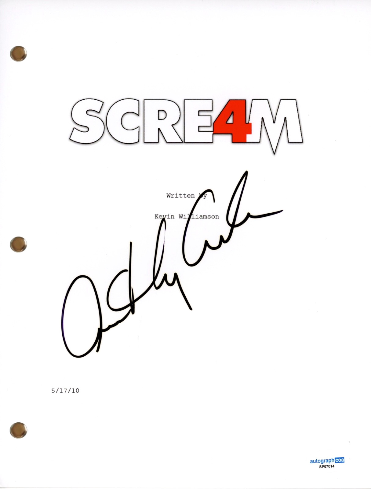 Anthony Anderson “Scream 4” Signed Autograph Movie Script Screenplay Horror ACOA