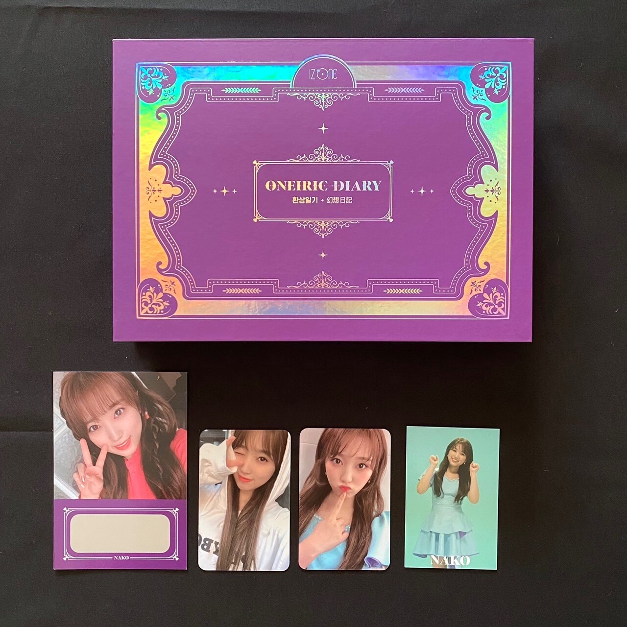 iz*one 3rd Mini Album oneiric diary Nako set 3D ver. + 4 photo cards IZONE