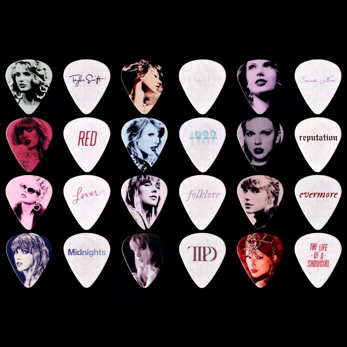Taylor Swift 12 Albums Eras Tour Guitar Pick Set (0.95mm ) – Lot of 12