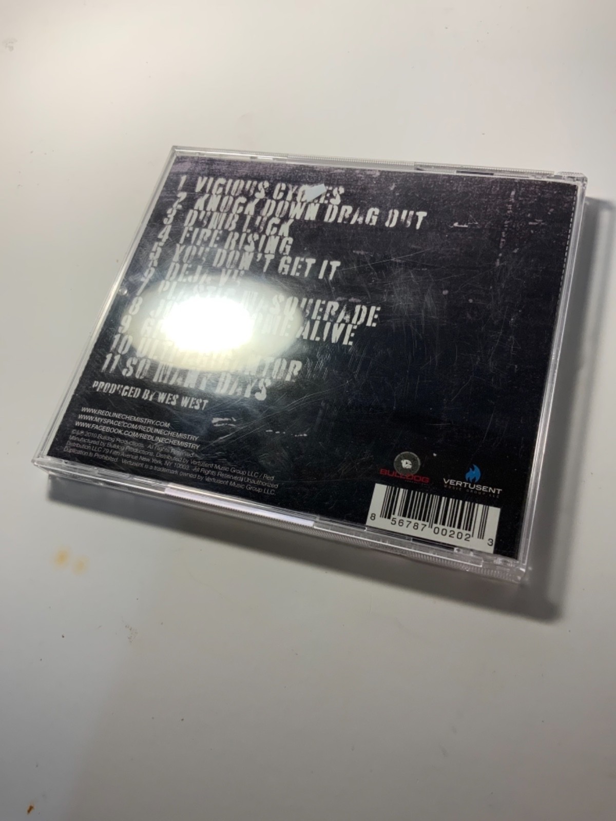 RARE signed red line chemistry- CASE ONLY -NO CD-autographed