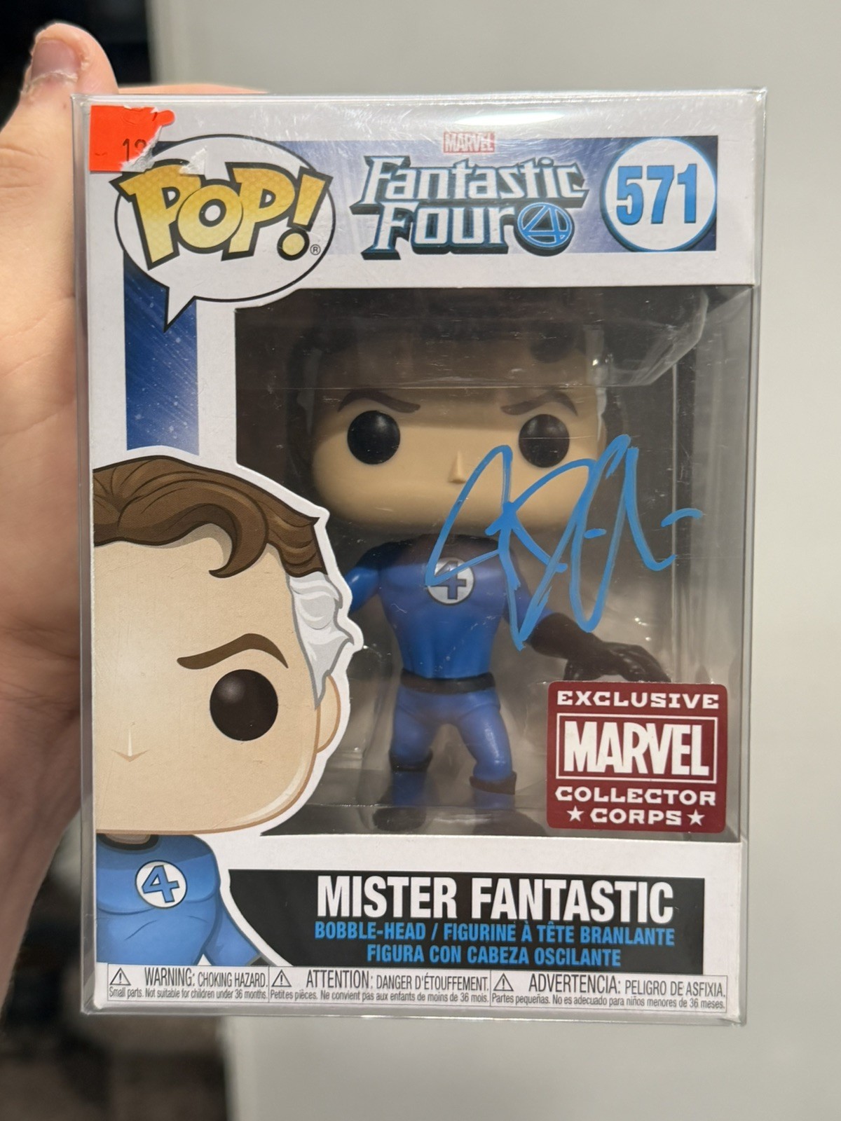 JOHN KRASINSKI SIGNED AUTOGRAPH FUNKO POP MARVEL MR. FANTASTIC