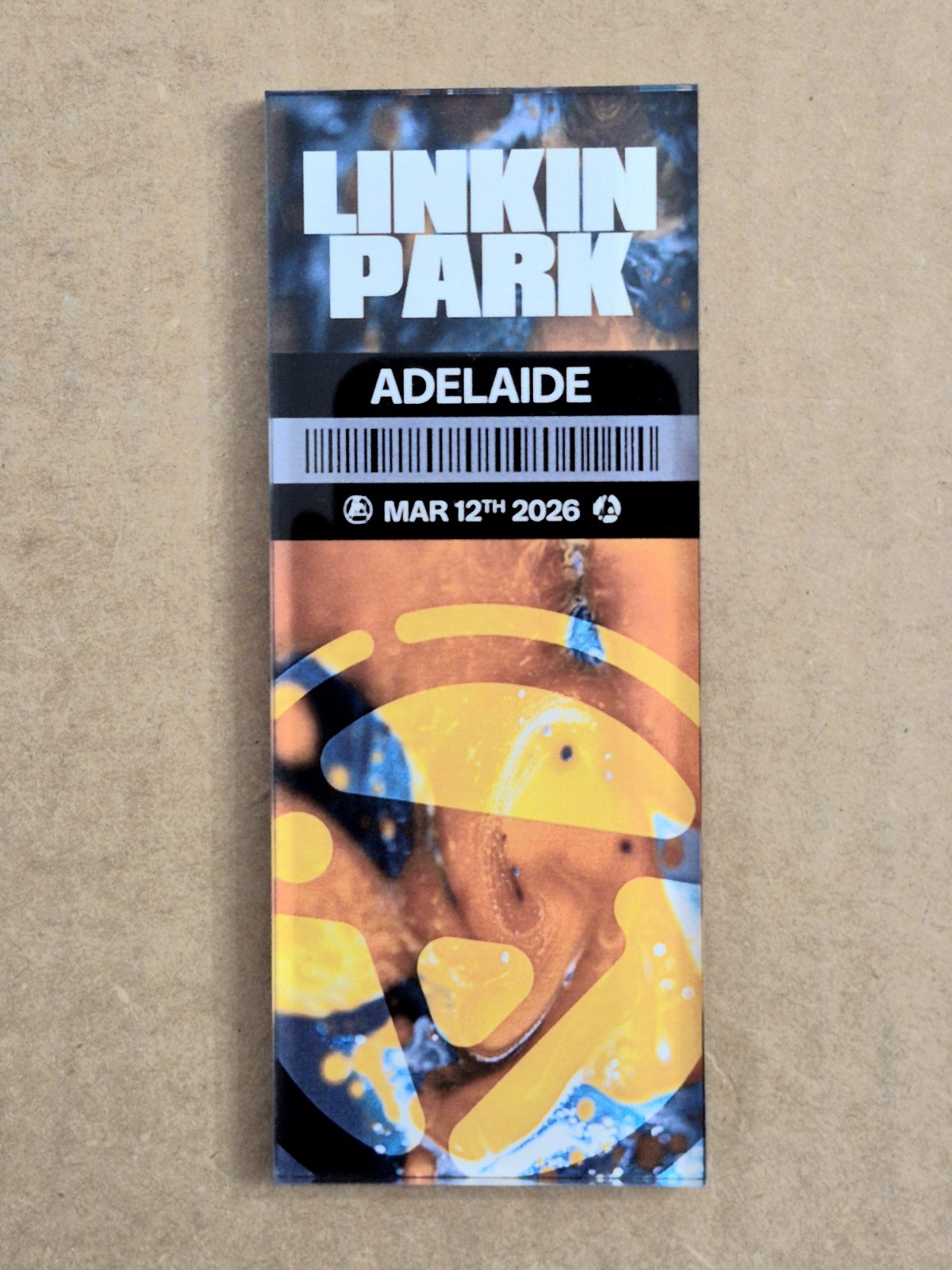 LINKIN PARK TICKET MAGNET ADELAIDE MARCH 12, 2026 OFFICIAL MERCH FROM ZERO