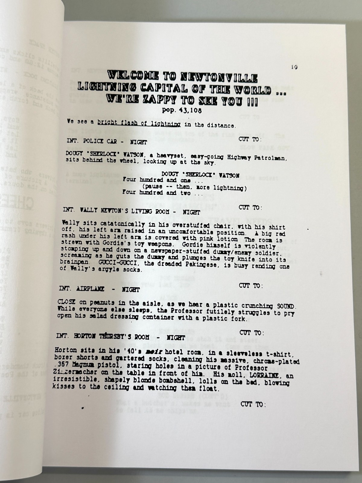 ONE SALIVA BUBBLE Screenplay David Lynch First Draft 1987 Unproduced RARE SCRIPT