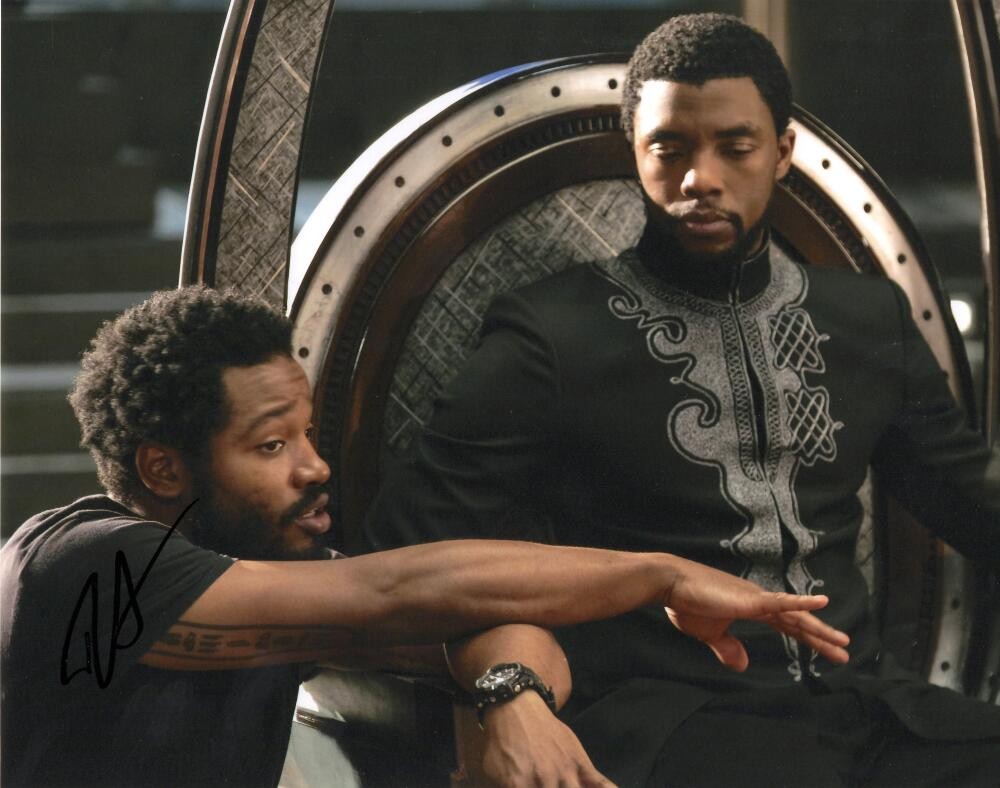 Ryan Coogler Signed Autograph 8×10 Photo – Black Panther with Chadwick Boseman