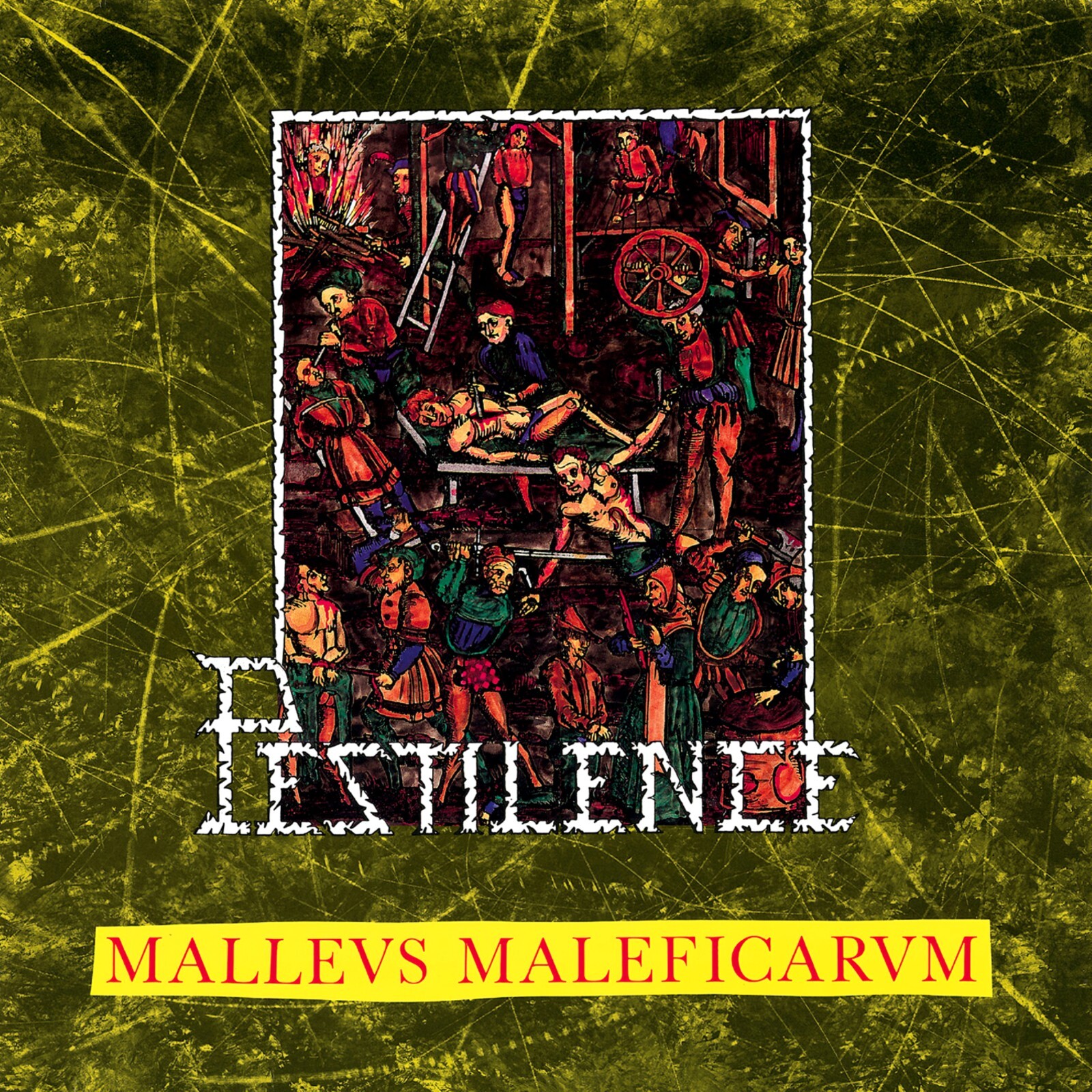 PESTILENCE Malleus Maleficarum BANNER 3×3 Ft Fabric Poster Flag album cover art