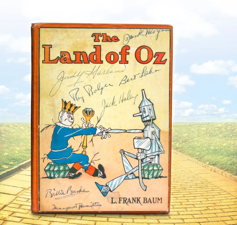 Wizard of Oz Signed 1st Ed Book Judy Garland Bolger Haley Lahr Entire Cast